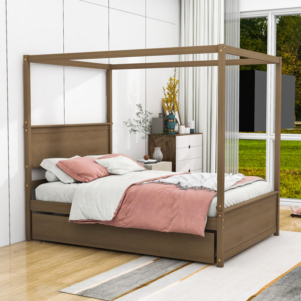 Winston Porter Emonnie Full/Double Canopy Bed | Wayfair